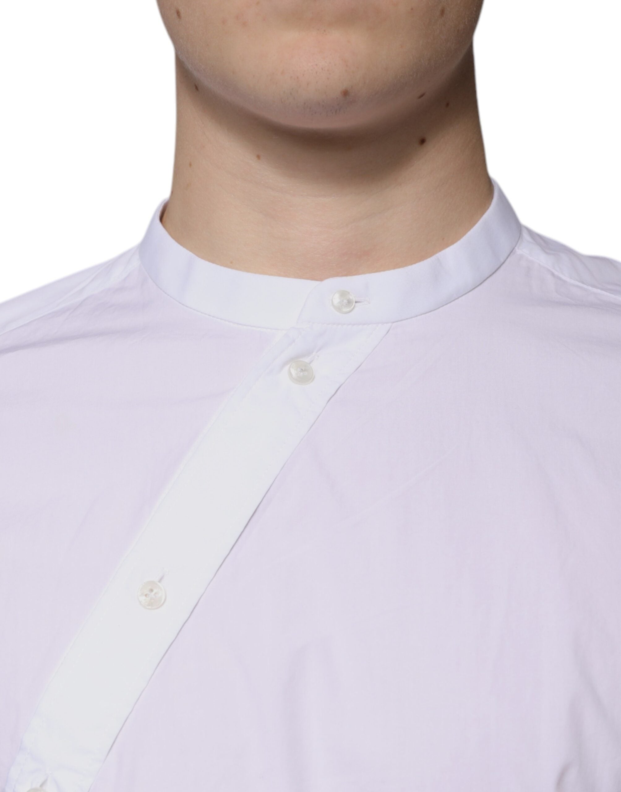 Dolce & Gabbana White Cotton Shirt MARTINI Slim Fit